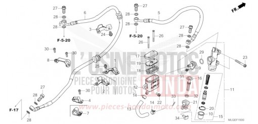 REAR BRAKE MASTER CYLINDER CRF1100AP de 2023